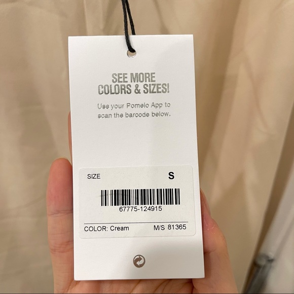 NWT. POMELO TROUSERS CREAM Wide Leg - Picture 3 of 4